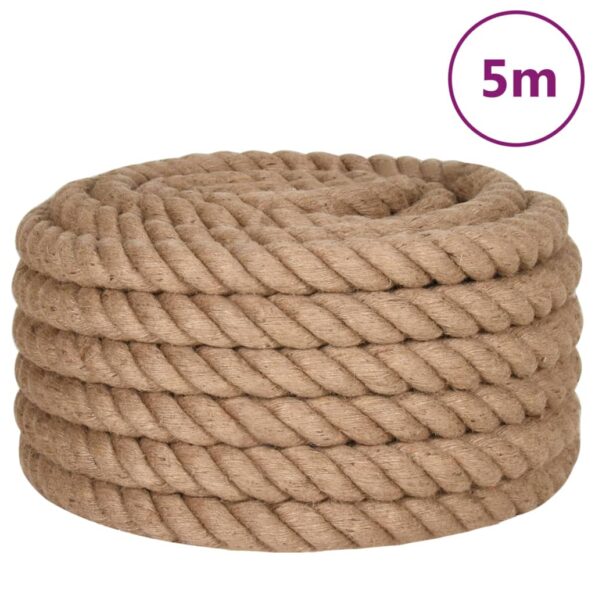 vidaXL Jutové lano 5 m dlhé 60 mm hrubé – Obrázok 2