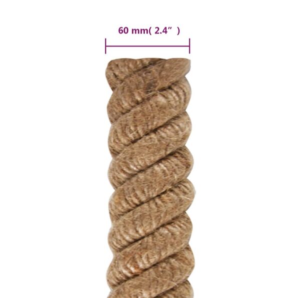 vidaXL Jutové lano 5 m dlhé 60 mm hrubé – Obrázok 6