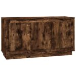 vidaXL Komoda dymový dub 102x35x55 cm spracované drevo – Obrázok 2