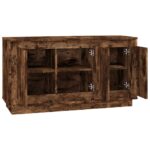vidaXL Komoda dymový dub 102x35x55 cm spracované drevo – Obrázok 6