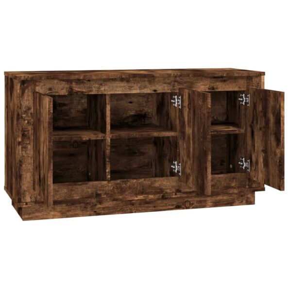 vidaXL Komoda dymový dub 102x35x55 cm spracované drevo – Obrázok 6