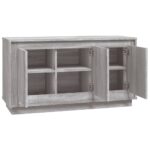 vidaXL Komoda sivá sonoma 102x35x55 cm spracované drevo – Obrázok 6