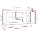 vidaXL Komoda sivá sonoma 102x35x55 cm spracované drevo – Obrázok 9