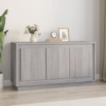 vidaXL Komoda sivá sonoma 102x35x55 cm spracované drevo