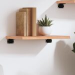 vidaXL Nástenná polica svetlohnedá 40x30x2 cm ošetrený dubový masív