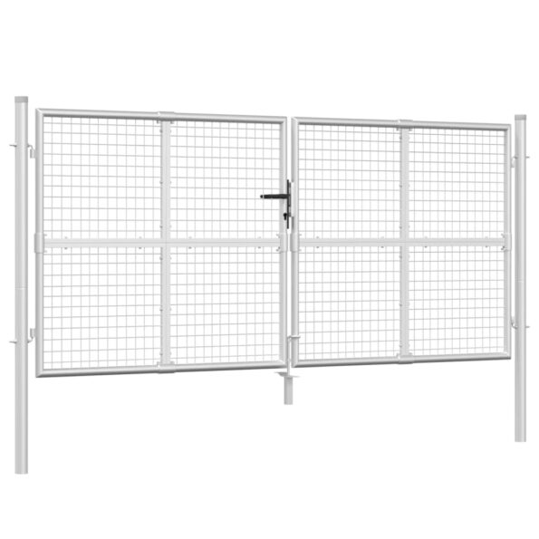 VXL8720845845117_a_en_hd_1.jpg vidaXL Záhradná brána so sieťoviny strieborná 300x175 cm pozink. oceľ – Obrázok 2