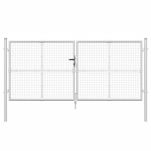 VXL8720845845117_g_en_hd_2.jpg vidaXL Záhradná brána so sieťoviny strieborná 300x175 cm pozink. oceľ – Obrázok 4