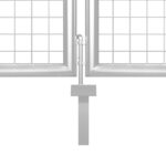 vidaXL Záhradná brána so sieťoviny strieborná 300x175 cm pozink. oceľ – Obrázok 6
