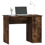 vidaXL Stôl dymový dub 100x55x75 cm spracované drevo – Obrázok 3