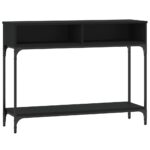 vidaXL Konzolový stolík čierny 100x30,5x75 cm kompozitné drevo – Obrázok 2