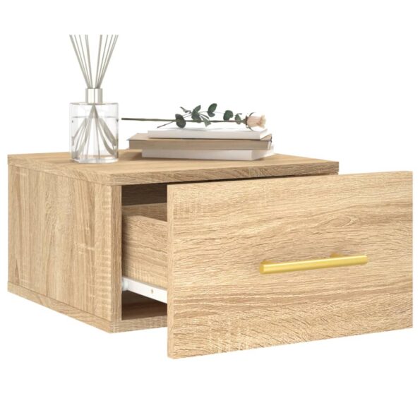 vidaXL Nástenné nočné stolíky 2 ks dub sonoma 35x35x20 cm – Obrázok 4