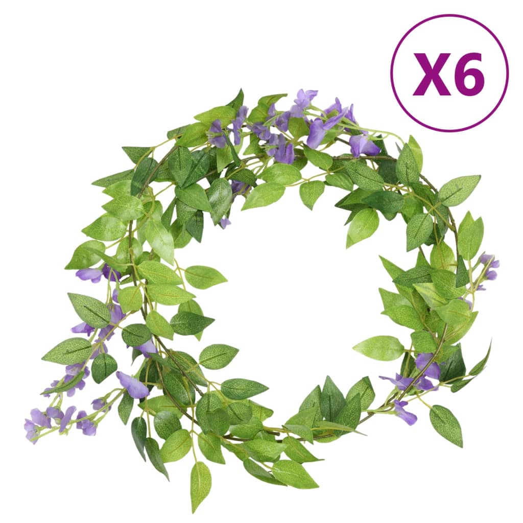 VXL8721012047129_a_en_hd_1.jpg vidaXL Kvetinové girlandy 6 ks, fialové 200 cm – Obrázok 1