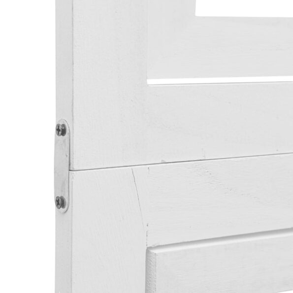 vidaXL Paraván 6 panelov biely masívne drevo paulovnie – Obrázok 8