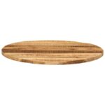 vidaXL Stolová doska Ø 70x1,5 cm okrúhla masívny surový mangovník – Obrázok 3