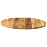 vidaXL Stolová doska Ø 70x1,5 cm okrúhla masívny surový mangovník – Obrázok 4