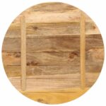 vidaXL Stolová doska Ø 70x1,5 cm okrúhla masívny surový mangovník – Obrázok 5