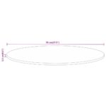 vidaXL Stolová doska Ø 70x1,5 cm okrúhla masívny surový mangovník – Obrázok 8