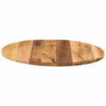 vidaXL Stolová doska Ø 80x1,5 cm okrúhla masívny surový mangovník – Obrázok 4