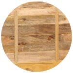 vidaXL Stolová doska Ø 80x1,5 cm okrúhla masívny surový mangovník – Obrázok 5