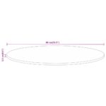 vidaXL Stolová doska Ø 80x1,5 cm okrúhla masívny surový mangovník – Obrázok 8