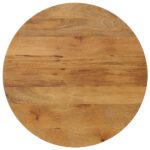 vidaXL Stolová doska Ø 70x3,8 cm okrúhla masívne mangovníkové drevo