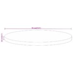 vidaXL Stolová doska Ø 70x3,8 cm okrúhla masívne mangovníkové drevo – Obrázok 8