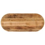vidaXL Stolová doska 90x40x2,5 cm oválna surový mangový masív