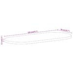 vidaXL Stolová doska 120x50x2,5 cm oválna oválna masívny mangovník – Obrázok 8