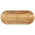 vidaXL Stolová doska 140x50x2,5 cm oválna masívny mangovník – Obrázok 5