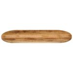 vidaXL Stolová doska 110x40x3,8 cm oválna masívny mangovník – Obrázok 3