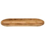 vidaXL Stolová doska 120x50x3,8 cm oválna masívny mangovník – Obrázok 3