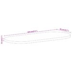 vidaXL Stolová doska 120x50x3,8 cm oválna masívny mangovník – Obrázok 8