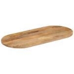 vidaXL Stolová doska 80x40x2,5 cm oválna masívny mangovník – Obrázok 2