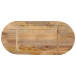 vidaXL Stolová doska 80x40x2,5 cm oválna masívny mangovník – Obrázok 5