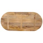 vidaXL Stolová doska 100x40x2,5 cm oválna masívny mangovník – Obrázok 5