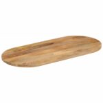 vidaXL Stolová doska 110x40x2,5 cm oválna masívny mangovník – Obrázok 2