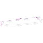 vidaXL Stolová doska 120x50x2,5 cm oválna masívny mangovník – Obrázok 8