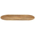 vidaXL Stolová doska 140x50x2,5 cm oválna masívny mangovník – Obrázok 3