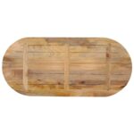vidaXL Stolová doska 140x50x2,5 cm oválna masívny mangovník – Obrázok 5