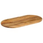 vidaXL Stolová doska 100x40x2,5 cm oválna masívny mangovník – Obrázok 2