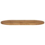vidaXL Stolová doska 110x50x2,5 cm oválna masívny mangovník – Obrázok 3