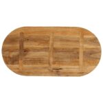 vidaXL Stolová doska 120x50x2,5 cm oválna masívny mangovník – Obrázok 5