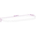 vidaXL Stolová doska 120x50x2,5 cm oválna masívny mangovník – Obrázok 8