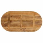 vidaXL Stolová doska 140x50x2,5 cm oválna masívny mangovník – Obrázok 5