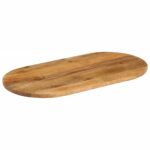 vidaXL Stolová doska 120x60x3,8 cm oválna masívny mangovník – Obrázok 2