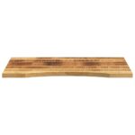 vidaXL Stolová doska so zakrivením 90x60x2,5 cm surový mangový masív – Obrázok 3