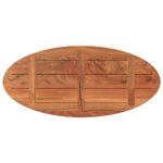 vidaXL Stolová doska 100x50x2,5 cm oválna masívna akácia – Obrázok 5