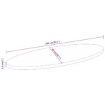 vidaXL Stolová doska 100x50x2,5 cm oválna masívna akácia – Obrázok 8
