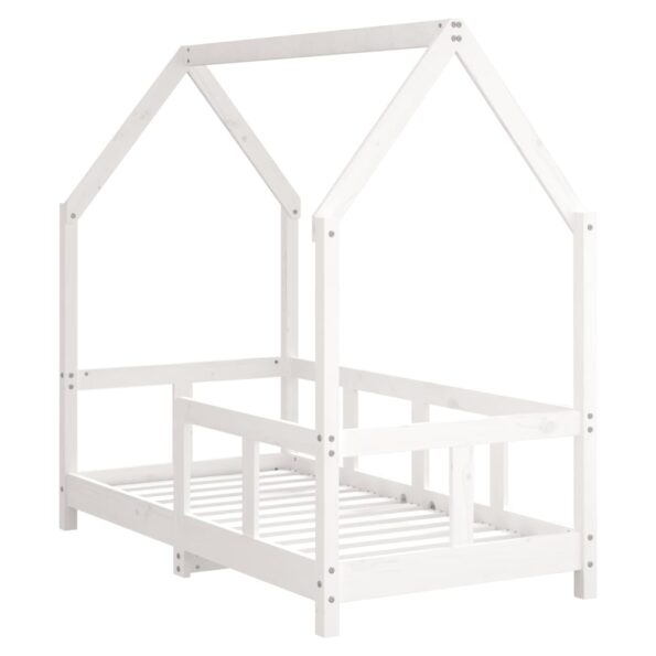 vidaXL Rám detskej postele biely 70x140 cm masívna borovica – Obrázok 3