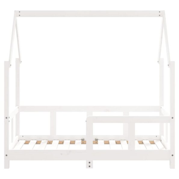 vidaXL Rám detskej postele biely 70x140 cm masívna borovica – Obrázok 4